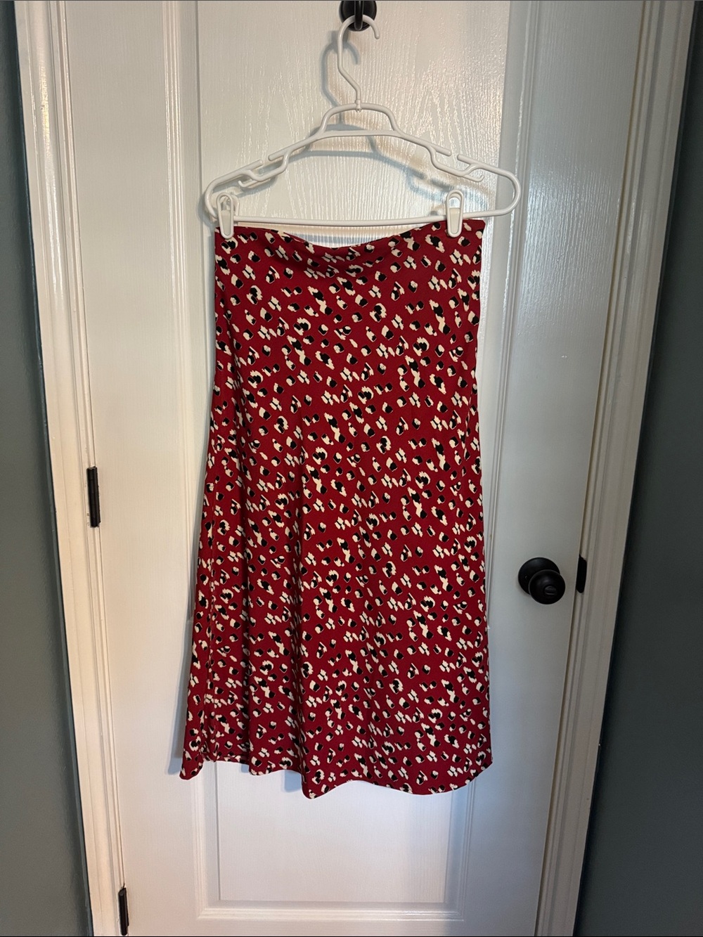 Wishlist Red Leopard Midi Skirt